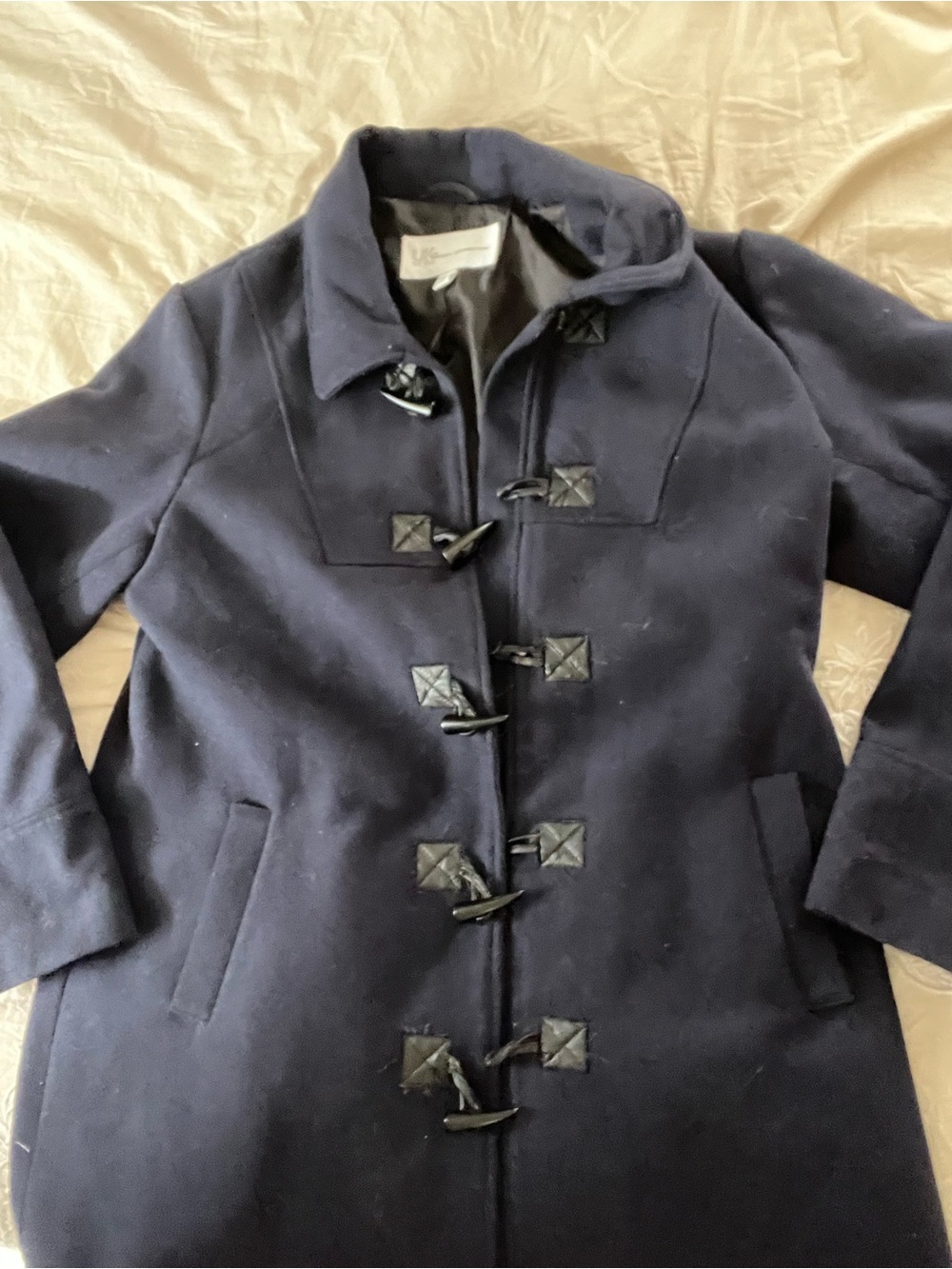 French Connection Navy Toggle Pea Coat